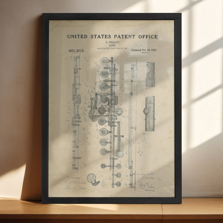 a framed poster of a united states patent office