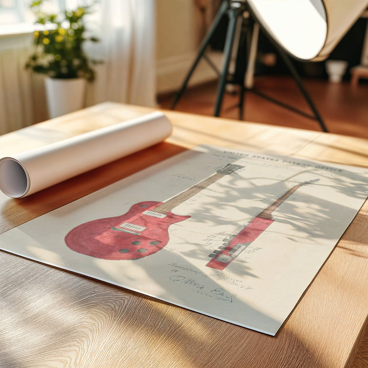 a sheet of paper sitting on top of a wooden table