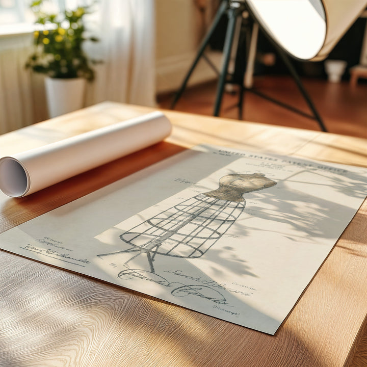 a white sheet of paper sitting on top of a wooden table