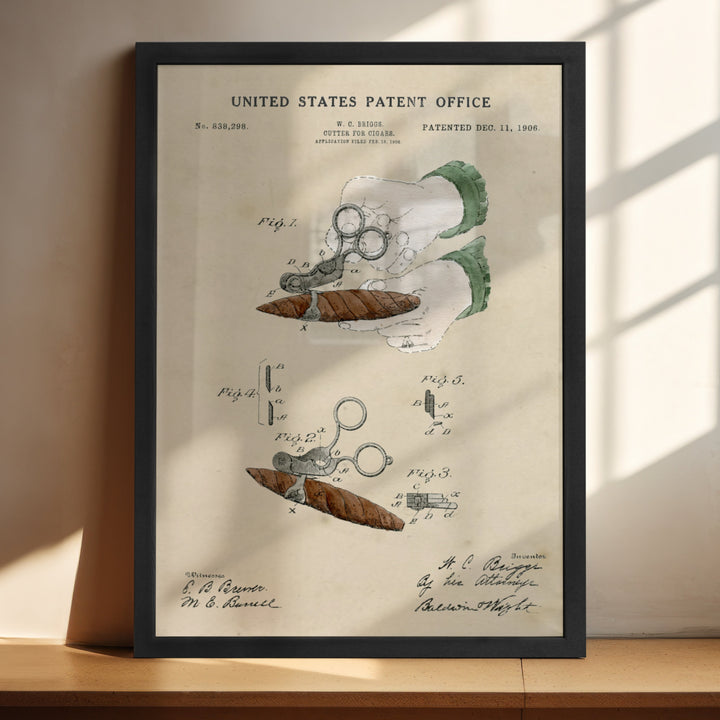 a framed picture of a pair of scissors