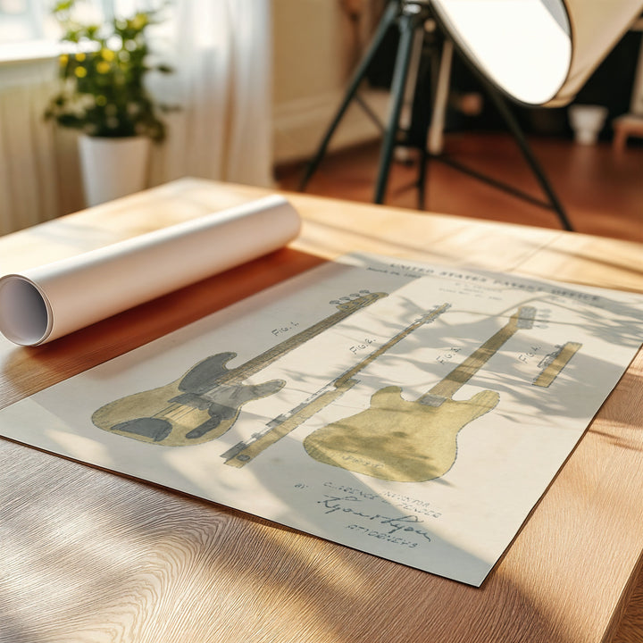 a sheet of paper sitting on top of a wooden table