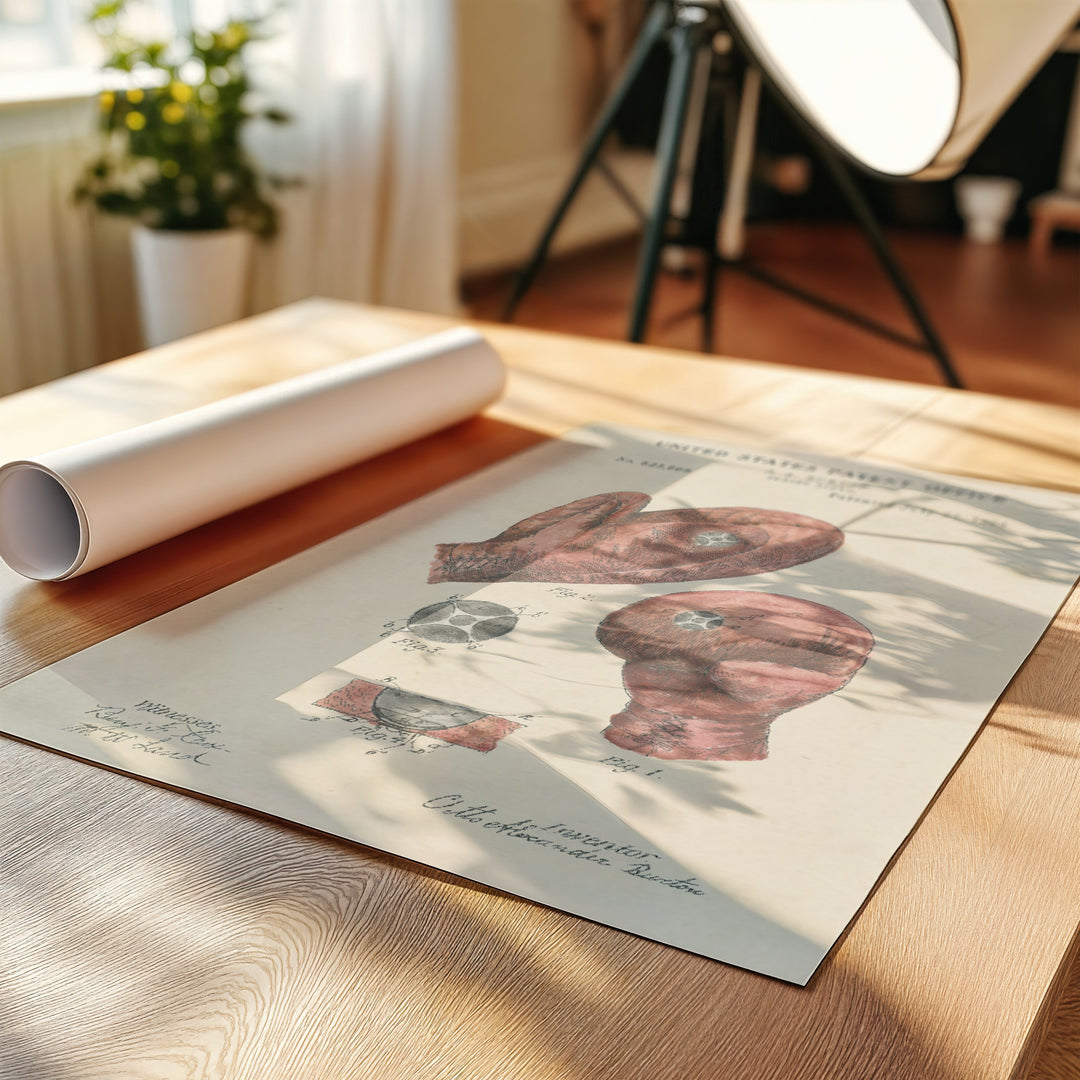 a roll of paper sitting on top of a wooden table