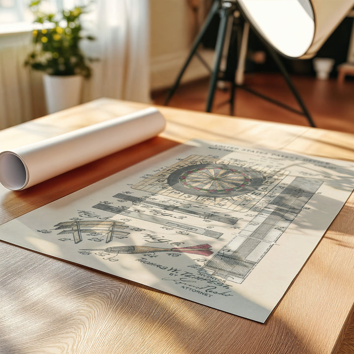 a white sheet of paper sitting on top of a wooden table