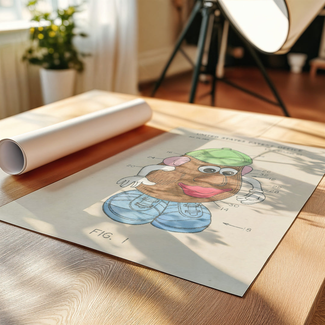 a picture of a cartoon character on a piece of paper