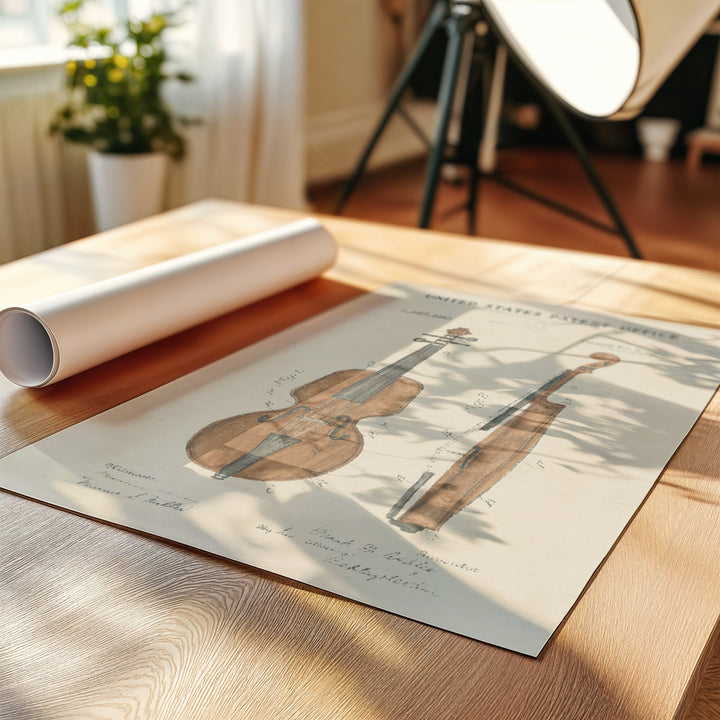 a sheet of paper sitting on top of a wooden table