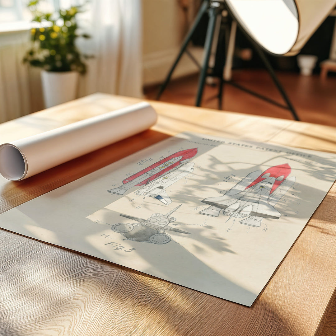 a roll of paper sitting on top of a wooden table