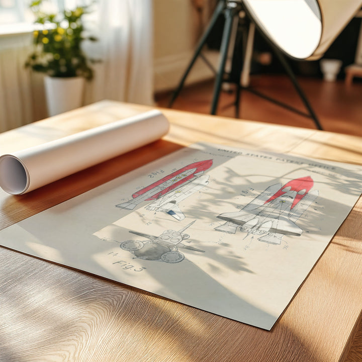 a roll of paper sitting on top of a wooden table