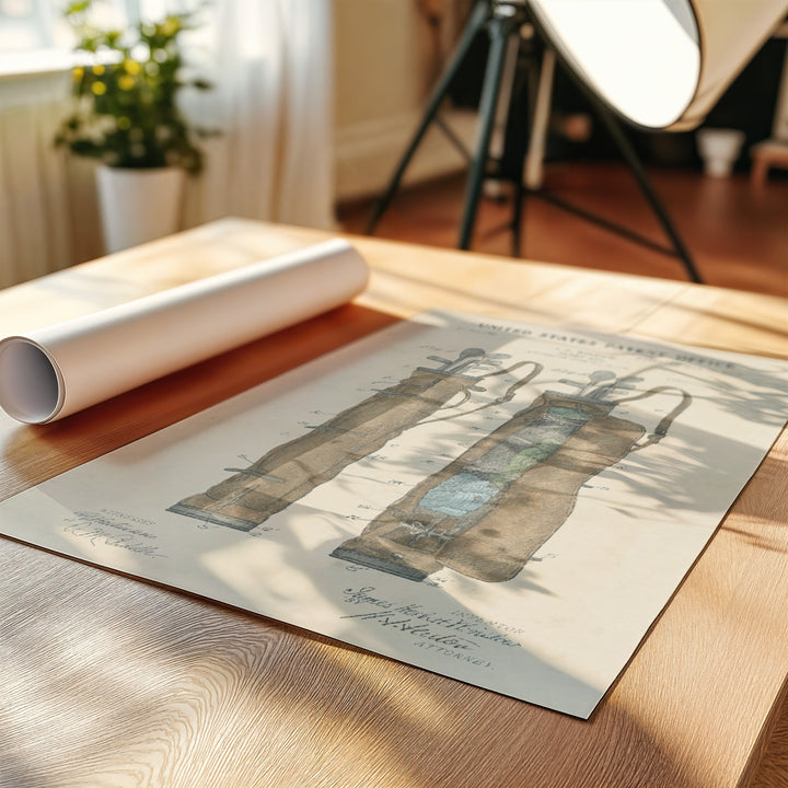 a roll of paper sitting on top of a wooden table