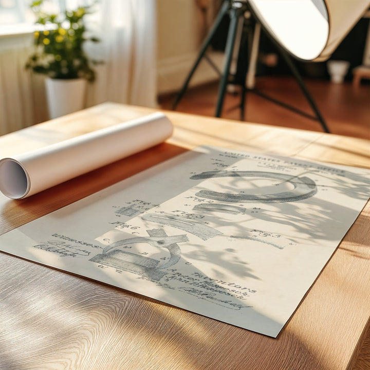 a roll of paper sitting on top of a wooden table