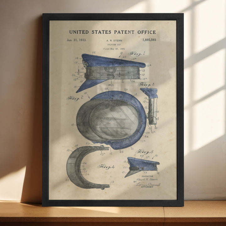 a picture of a blueprint of the united states patent office