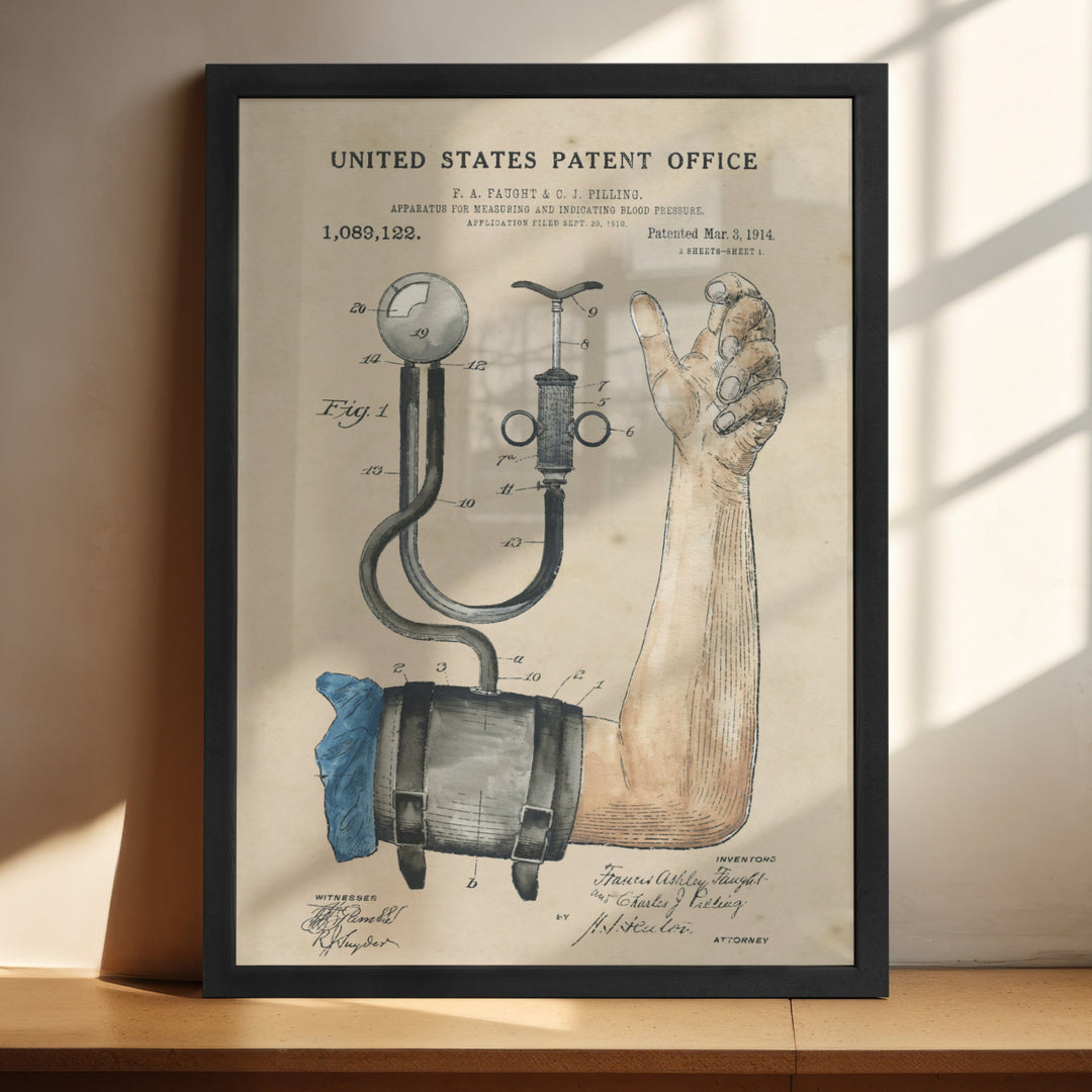 a picture of a poster of a doctor's hand with a stethos