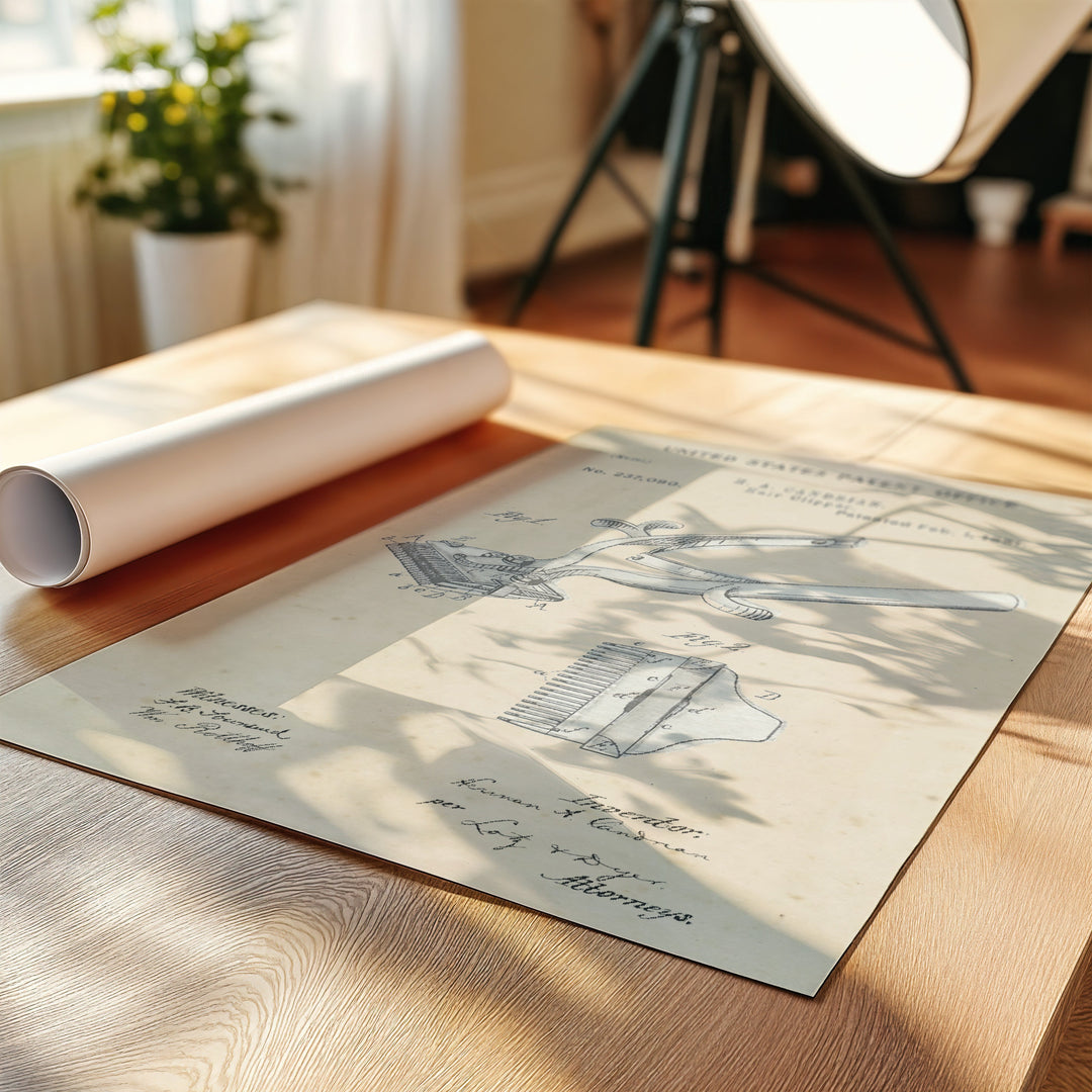 a roll of paper sitting on top of a wooden table