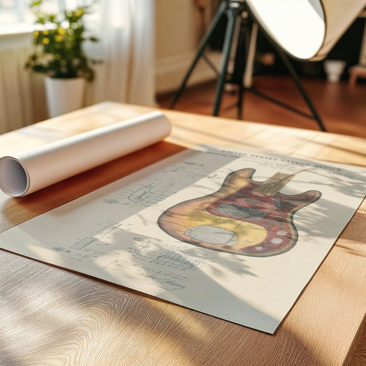 a sheet of paper sitting on top of a wooden table