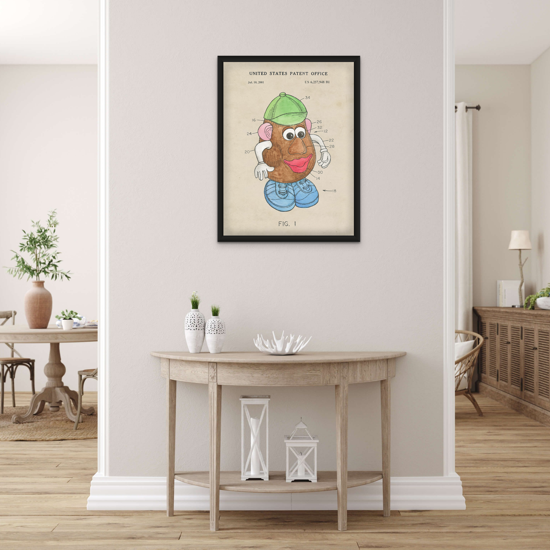 Mr. Potato Head - Patent Art Print - Blueprint — Fresh Prints of CT