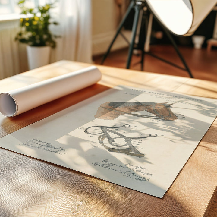 a roll of paper sitting on top of a wooden table