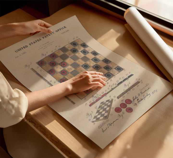 a person playing a game of chess on a table