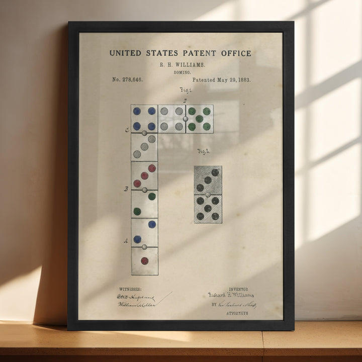 a framed poster of the united states pattern office