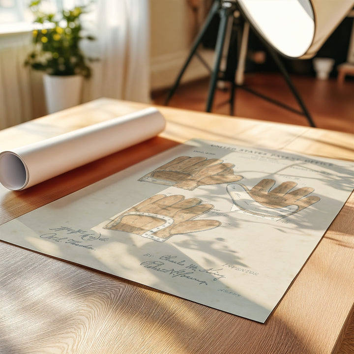 a roll of paper sitting on top of a wooden table