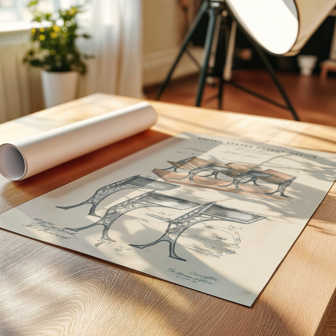 a roll of paper sitting on top of a wooden table