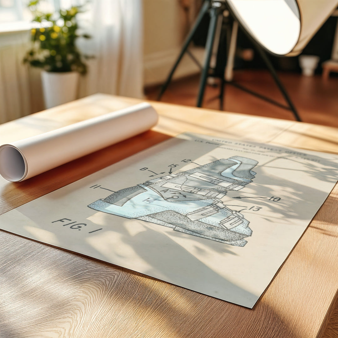 a roll of paper sitting on top of a wooden table