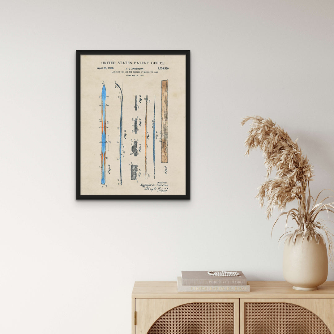 Framed Ski Patent Prints – Timeless Patents